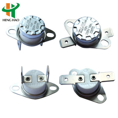 KSD301 温度調節器 100000 サイクル 0-250°C の範囲と通常閉/開いた接触を持つ二金属温度調節器