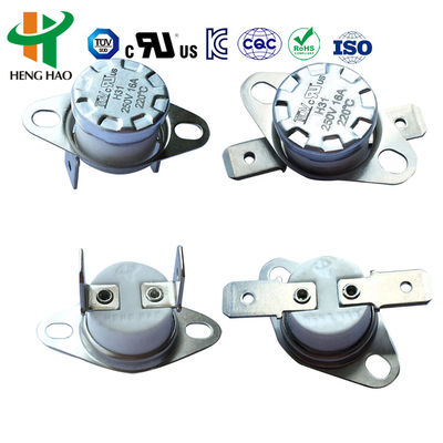 KSD301 バイメタルサーモスタット、100000サイクル、250V 16A、温度範囲0～250℃