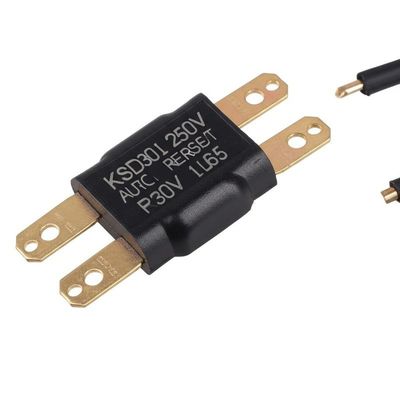 KSD301 バイメタルサーモスタット 熱スイッチ、プラスチックまたはセラミックハウジング、アルミニウムキャップまたは銅ヘッド付き、ノーマリークローズまたはオープン接点