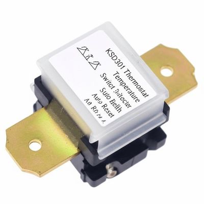 KSD301 バイメタルサーモスタット、プラスチックまたはセラミックハウジング、アルミニウムキャップまたは銅ヘッド付き、家庭用電気製品用