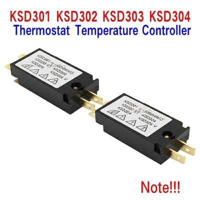 KSD301 バイメタルサーモスタット温度コントローラー、100000サイクル、250V 16A、0～250℃