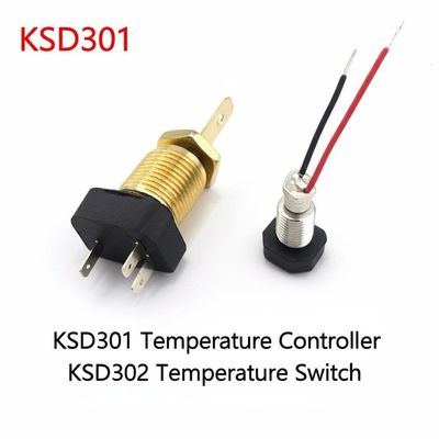 KSD301 温度コントローラー、0～250℃範囲、ノーマルクローズまたはオープン、UL CQC TUV RoHS 認証